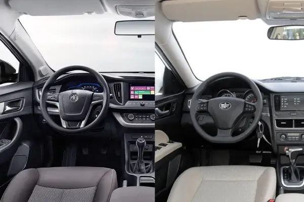 مقایسه طراحی بسترن B30 و ام جی 360